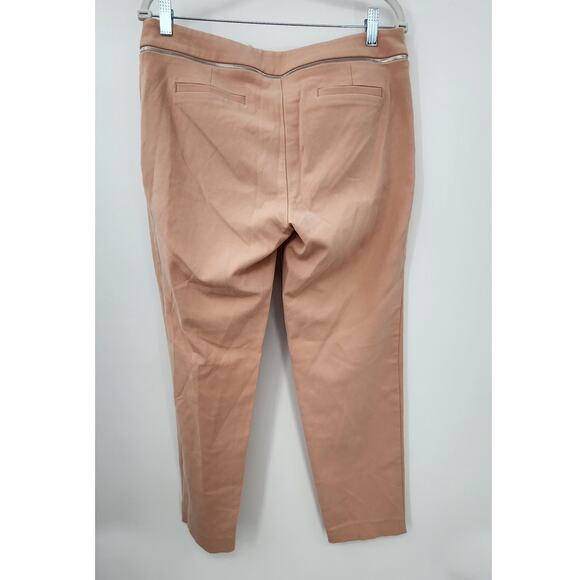 Rebecca Taylor Zipper Detail Light Pink Trouser Pants Size 8 - Picture 3 of 9